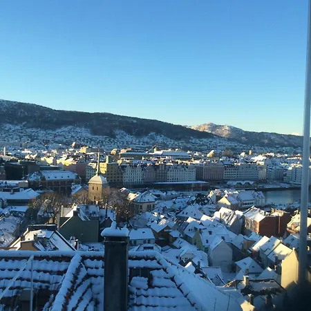 Apartamento I Autentisk Bergenshus Med Unik Utsikt Og Privat Hage