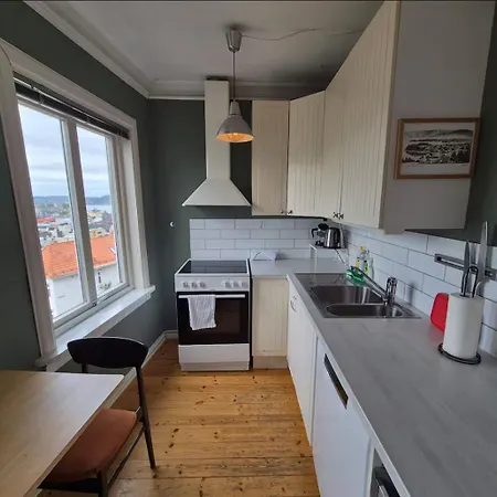 Apartamento I Autentisk Bergenshus Med Unik Utsikt Og Privat Hage
